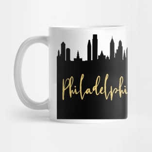 PHILADELPHIA PENNSYLVANIA DESIGNER SILHOUETTE SKYLINE ART Mug